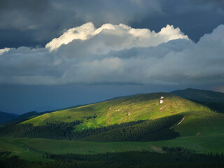 Summer landscape of Parang Mountains in Romania, Europe