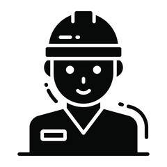 worker trendy icon, flat style isolated on white background. Symbol for your web site design, logo, app, UI.