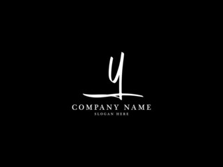 Letter y logo, Signature y y logo Icon Vector For Business - obrazy, fototapety, plakaty