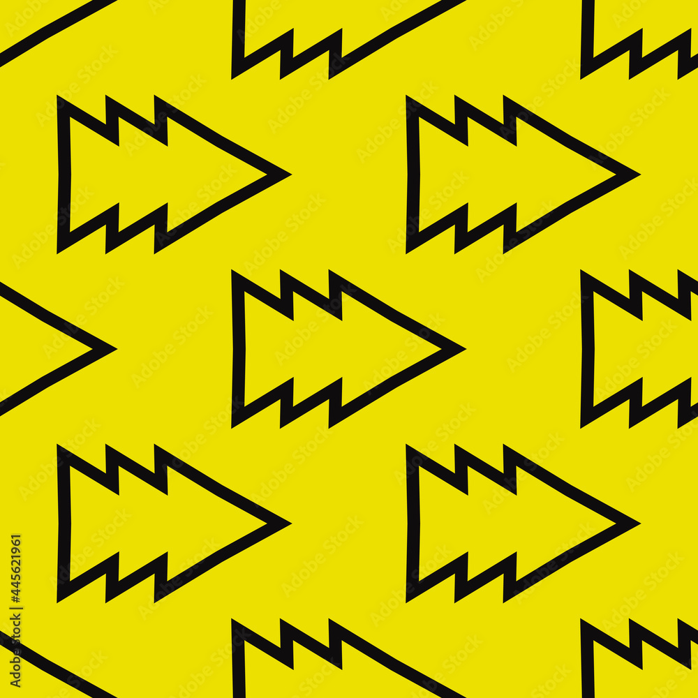 Aufkleber yellow arrows. vector seamless arrows in vector.