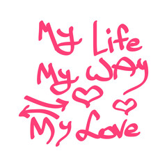 Modern graffiti tags on a white background. Vector art.