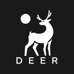 deer logo brand design vector
