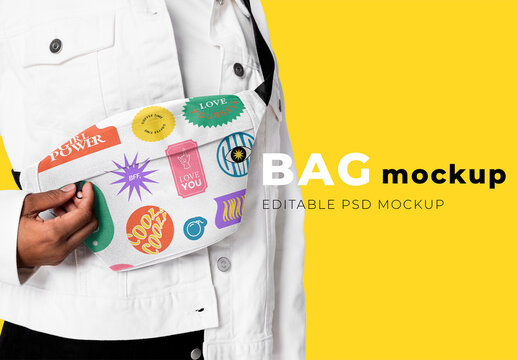 Editable Belt Bag Mockup