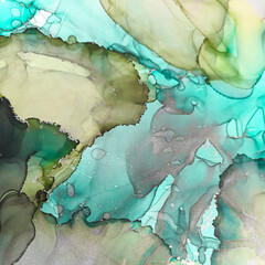 Alcohol Ink Painting. Art Effect Abstract Design.