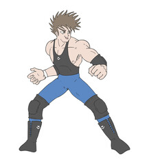 Wrestling fighter draw