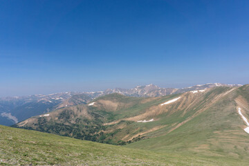 Vista of the trail up Mount Parnassus in Colorado