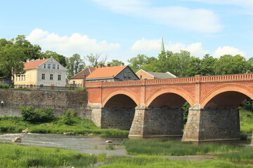 Fototapeta na wymiar Old bridge in a medieval town. High quality photo