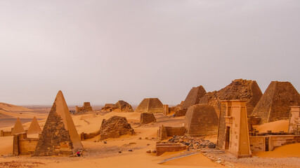 Pyramids of Meroe in the Southern Sudan