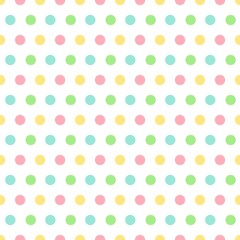 Colorful Polka Dot seamless pattern. Vector background.