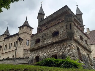 Fototapeta na wymiar Schloss Lichtenstein in Deutschland im Bundesland Baden Württemberg.