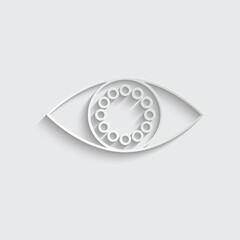 paper eye icon. eye symbols for web design. 