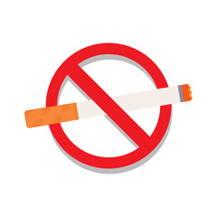 No smoking sign on white background. No smoking sign vector.