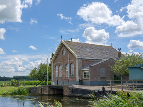 water pumping station Bleskensgraaf, Zuid-Holland Province, The Netherlands