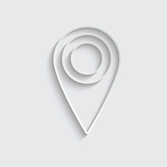 paper map point  icon vector  illustration isolated on white background 