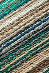 Close up of a colorful wool striped pattern