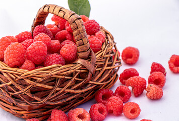 basket of raspberries nice 