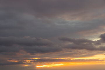 Fototapeta na wymiar clouds at sunset in autumn