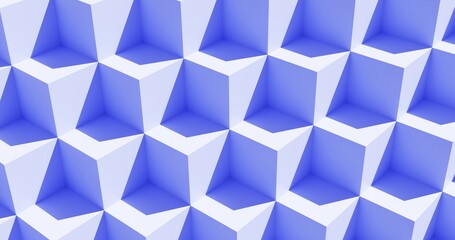 Abstract background. Cube Panoramic Background. Blue Graphic Design. 3d rendering.