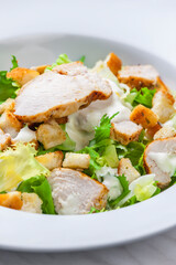 still life of caesar salad