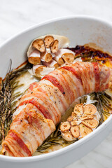 pork roll wrapped in bacon