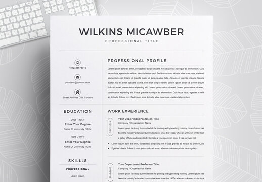 Creative Resume Layout with Photo