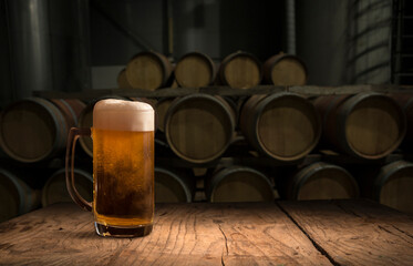 old barrel isoalted on a white background