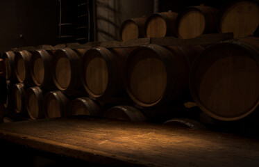 old barrel isoalted on a white background