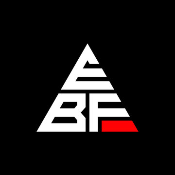 EBF triangle letter logo design with triangle shape. EBF triangle logo design monogram. EBF triangle vector logo template with red color. EBF triangular logo Simple, Elegant, and Luxurious Logo. EBF 