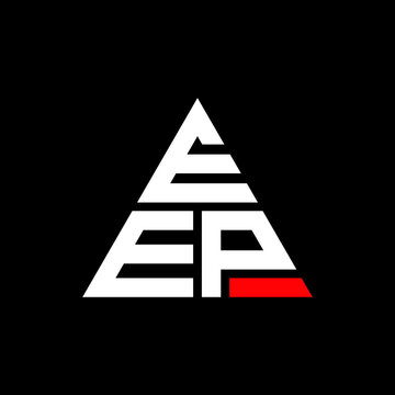 EEP triangle letter logo design with triangle shape. EEP triangle logo design monogram. EEP triangle vector logo template with red color. EEP triangular logo Simple, Elegant, and Luxurious Logo. EEP  