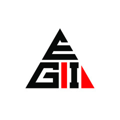 EGI triangle letter logo design with triangle shape. EGI triangle logo design monogram. EGI triangle vector logo template with red color. EGI triangular logo Simple, Elegant, and Luxurious Logo. EGI 