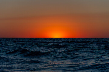 Gold sunrise on the beach