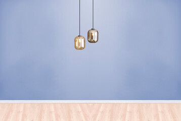 empty house interior design and lamp. 3D illustration