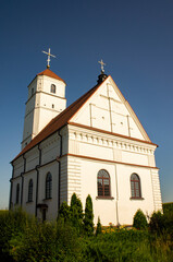 Obraz premium Old medieval church of the 17th century in Romanesque architecture