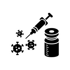 Corona virus vaccine icon (covid 19)