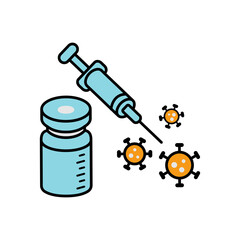 Corona virus vaccine icon (covid 19)