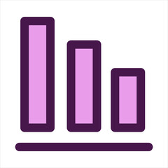 Diagram cool purple vector Icon