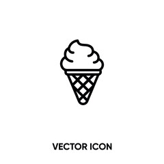 Ice cream vector icon. Modern, simple flat vector illustration for website or mobile app. Ice Lolly symbol, logo illustration. Pixel perfect vector graphics	