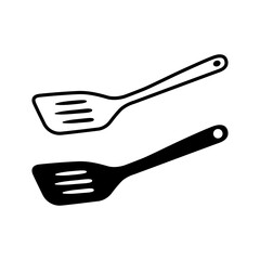 Spatula icon in trendy flat design
