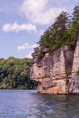 Massive Rock Wall Overlooking Summersville Lake in Summersville, West Virginia