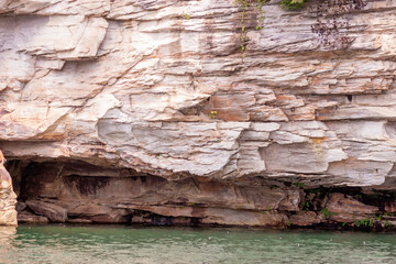 Massive Rock Wall Overlooking Summersville Lake in Summersville, West Virginia