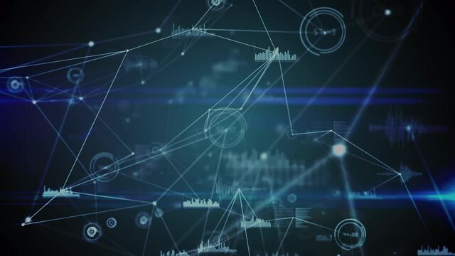 Animation of statistics and network of connections