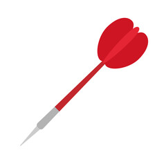 Vector flat cartoon colored dart isolated on white background