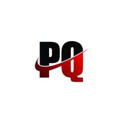 Letter PQ simple logo design vector