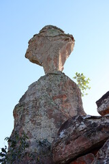 stone statue on the rocks