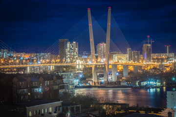 Fototapeta na wymiar Night view of Vladivostok