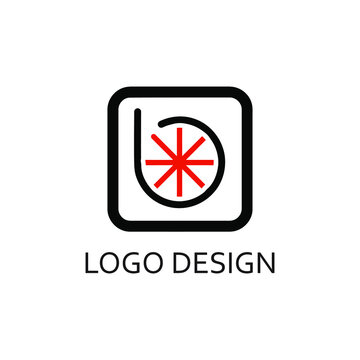 Letter b unique for logo company design