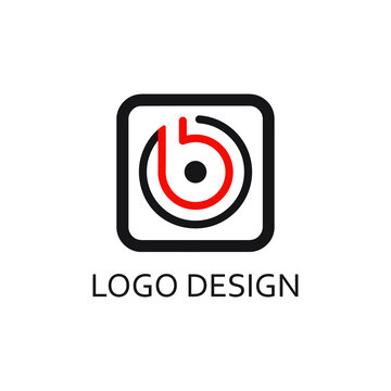 Letter b circle for logo company design
