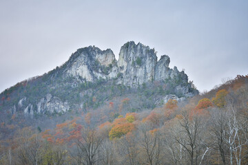 Beautiful shot of the Seneca Rocks in Wst Virginia, USA