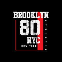 BROOKLYN illustration typography. perfect for t shirt design
