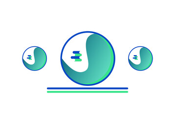 three ball and two lines design vector illustration